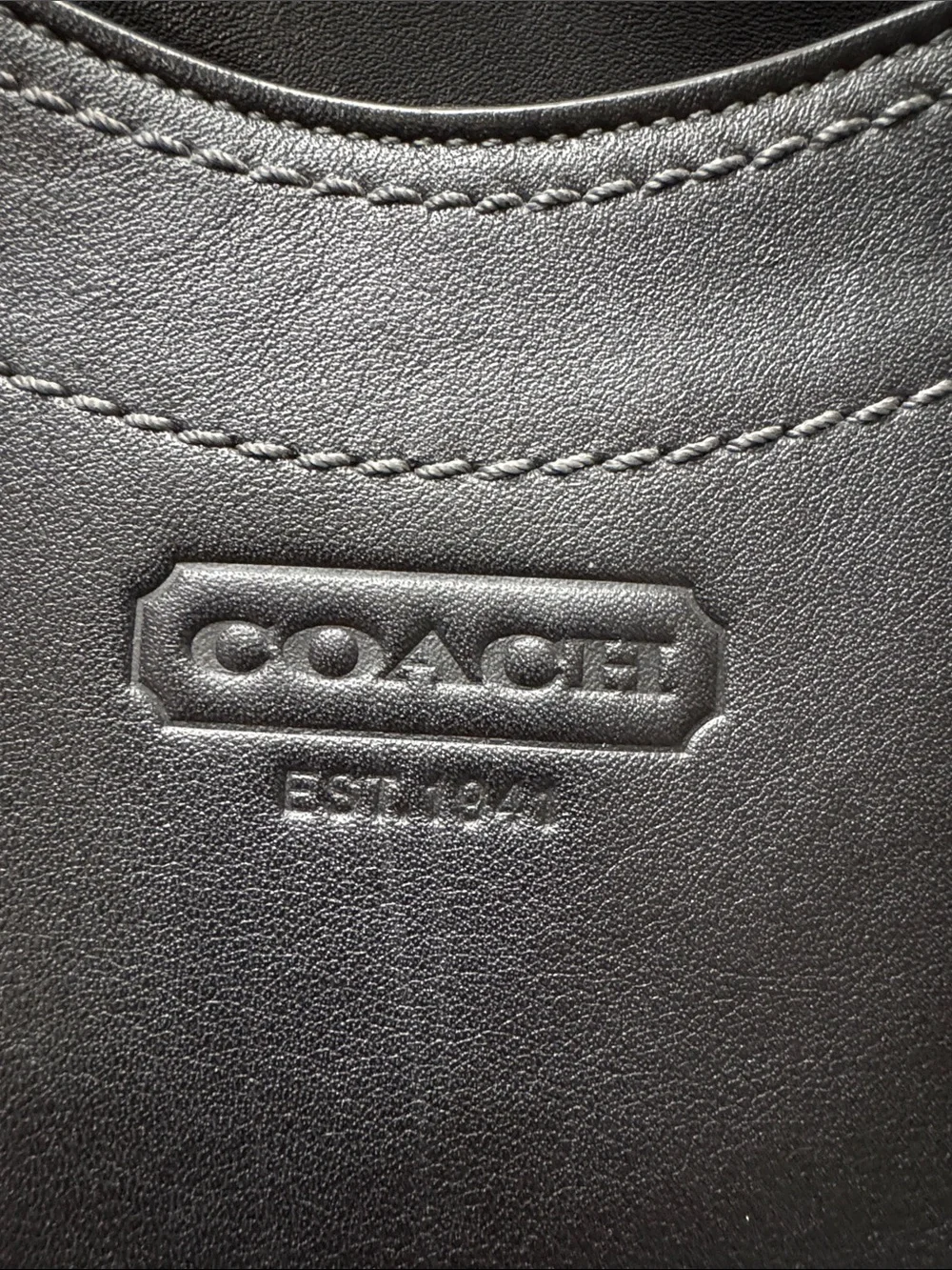 Coach Legacy Bleeker Black Leather Tote with Coach Tag